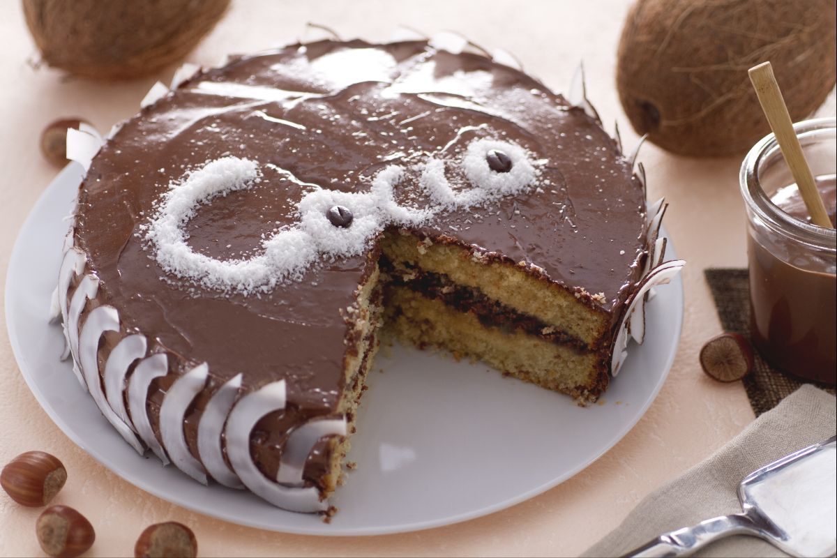 Tarta de coco y Nutella