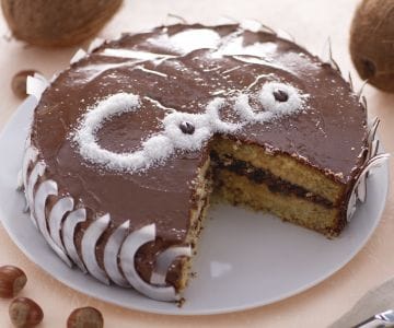 Tarta de coco y Nutella