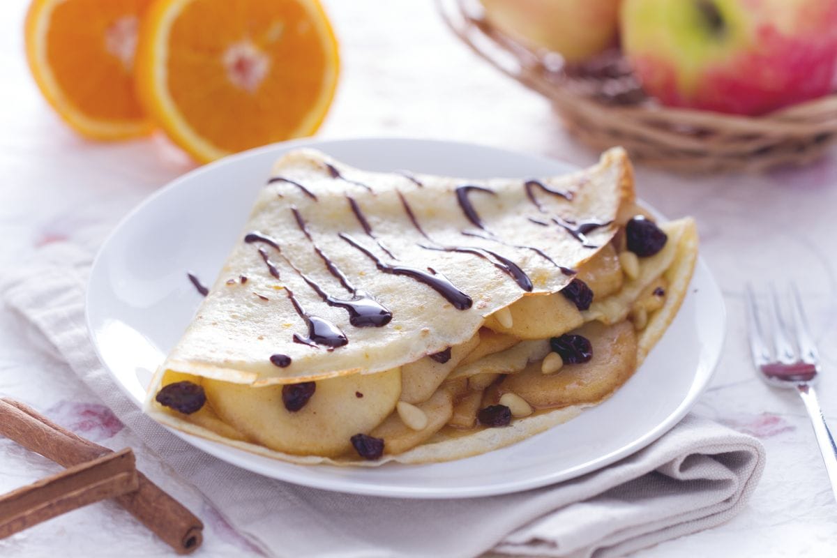 Crepe tarta de manzana