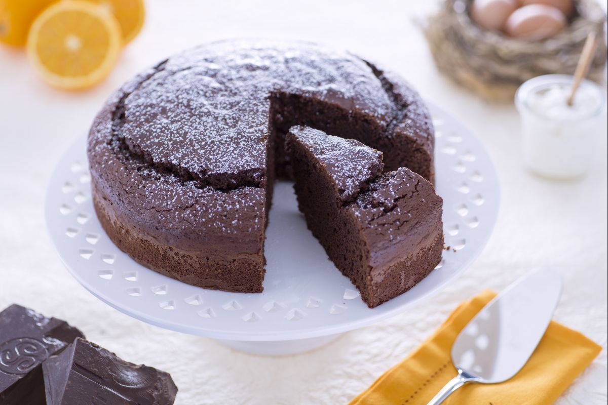 Tarta de yogur al chocolate