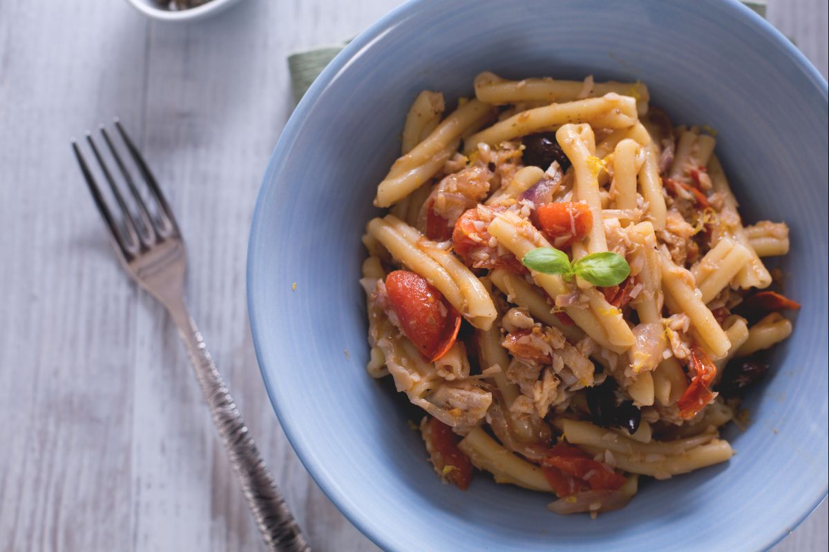 Pasta con perca