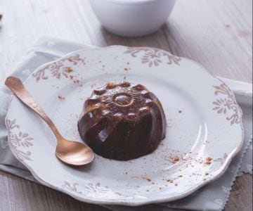 Pudin de cacao y canela sin lactosa