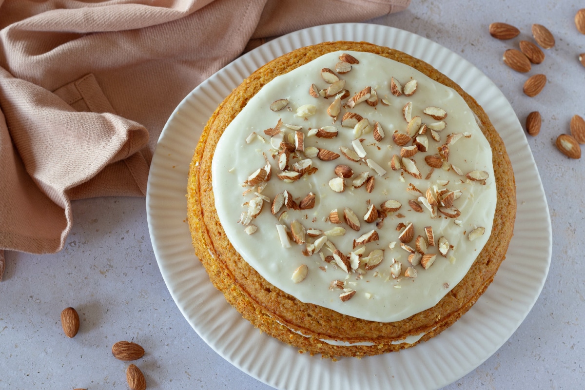 Tarta de zanahoria y almendras