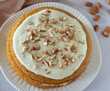 Tarta de zanahoria y almendras