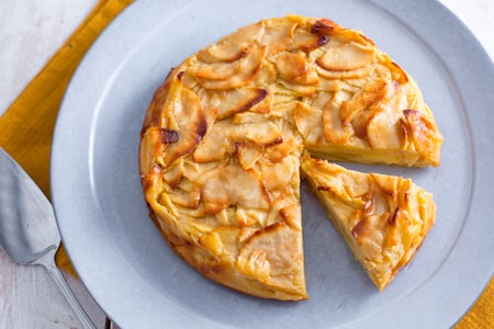 Tarta cremosa de manzanas