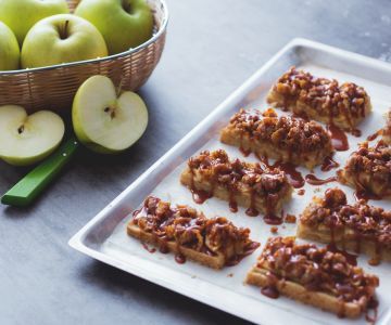 Barras de tarta de manzana
