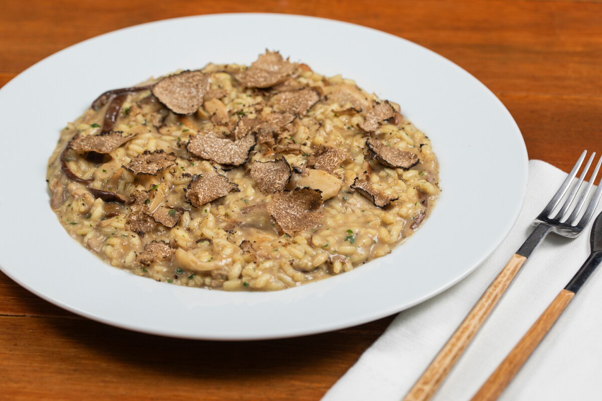 Risotto con setas y trufa
