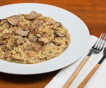 Risotto con setas y trufa