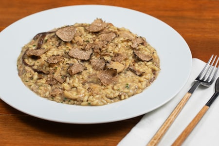Risotto con setas y trufa