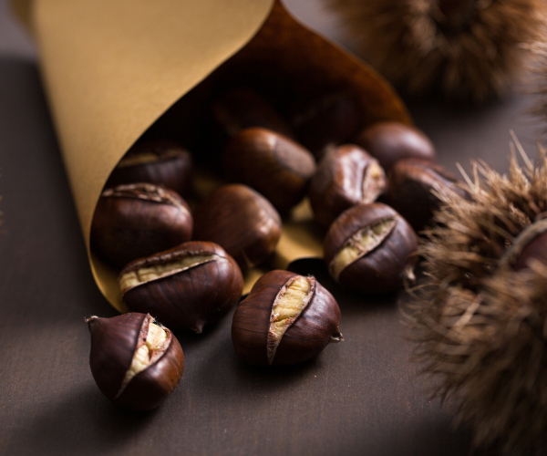 Castañas en freidora de aire