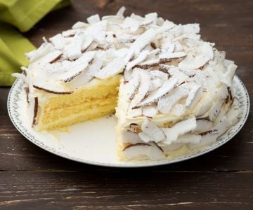 Tarta de coco y limón