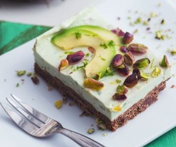 Tarta de queso de aguacate