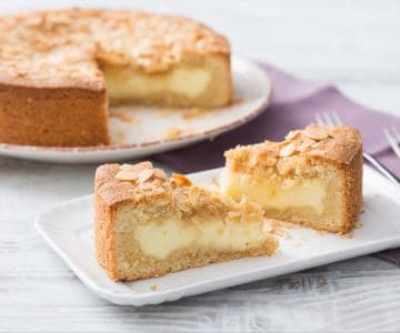 Tarta blanda con crema