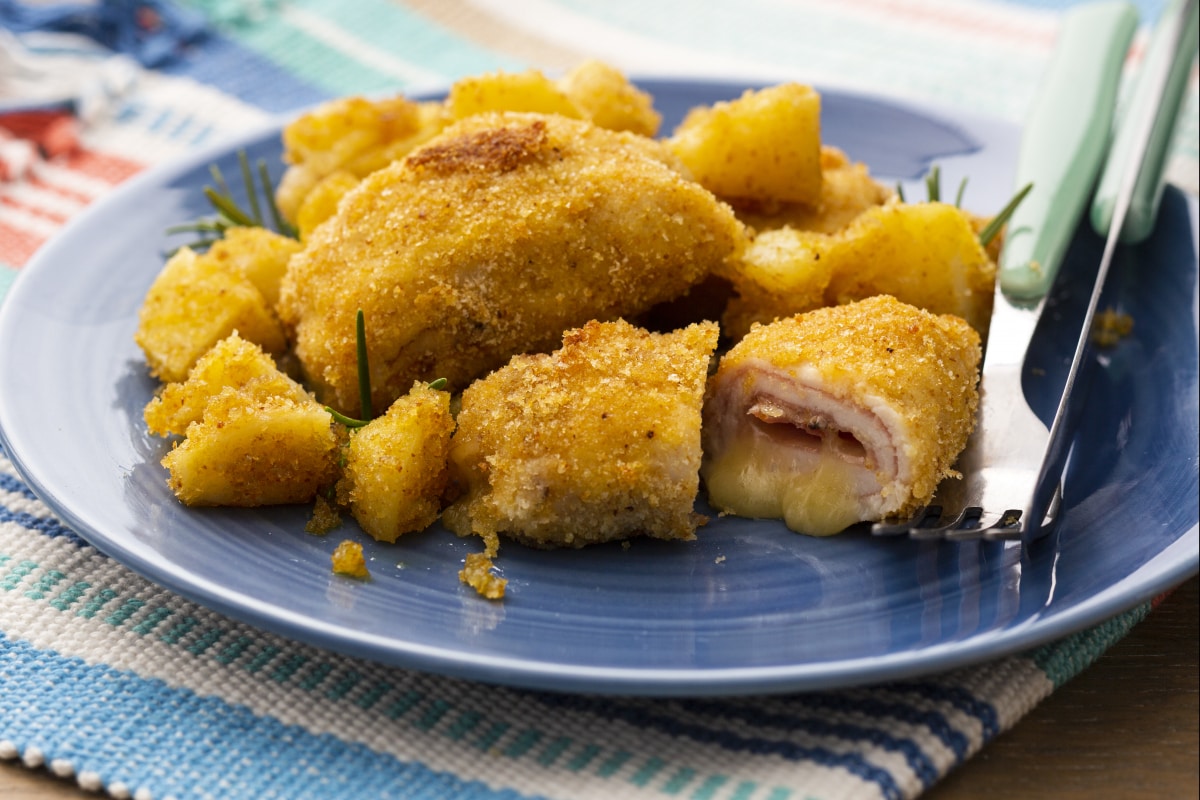 Rollitos gratinados con patatas