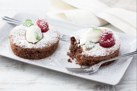 Mini caprese de chocolate y chile