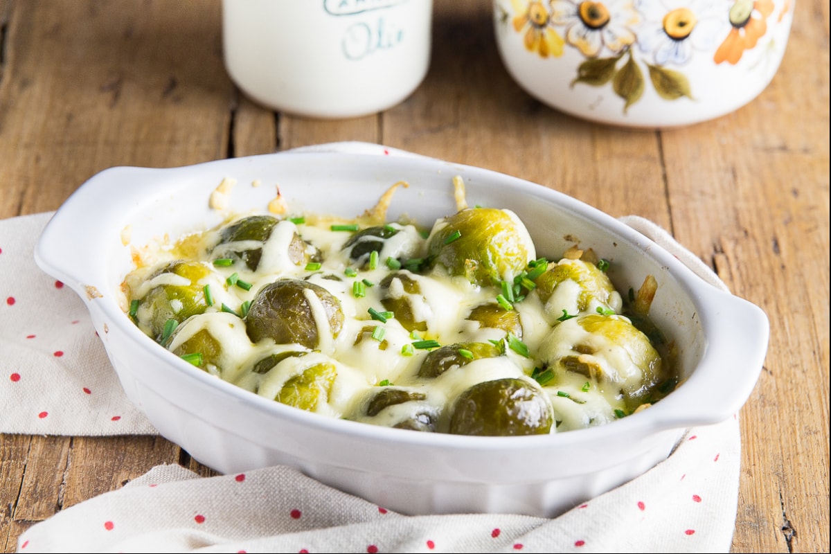 Coles de Bruselas gratinadas