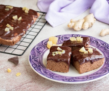 Cuadritos de chocolate y jengibre