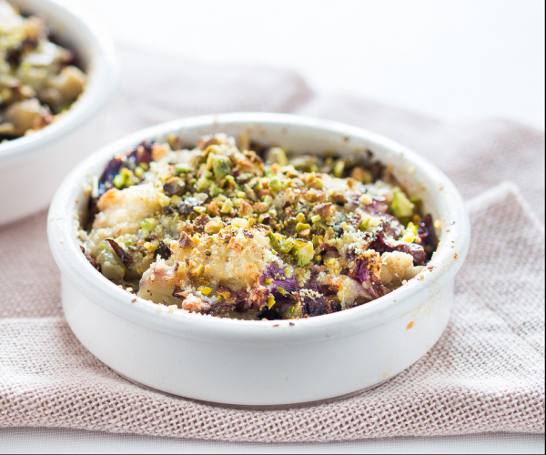 Pastel de coliflor y achicoria