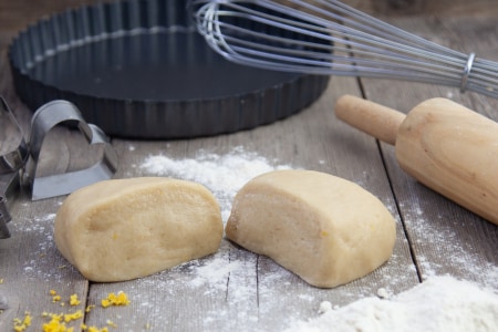 Pasta brisa con claras de huevo