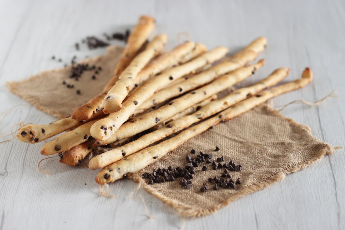 Grisines con chocolate