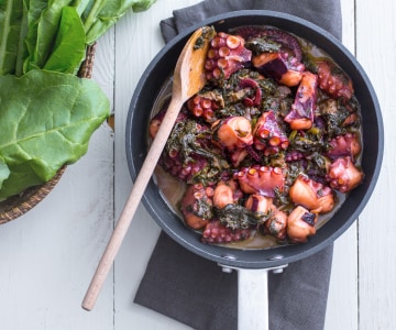 Estofado de pulpo con hierbas