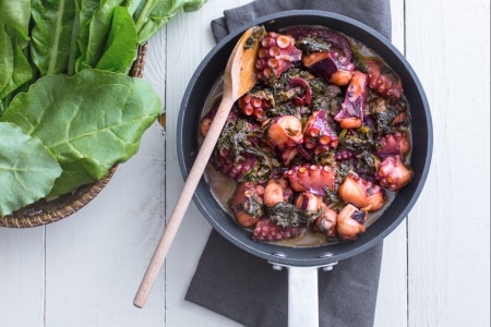 Estofado de pulpo con hierbas
