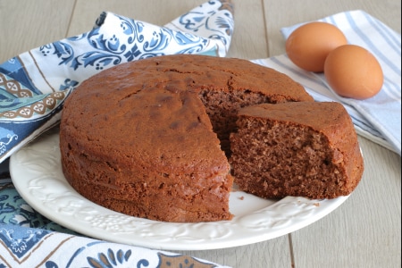 Tarta de claras y cacao