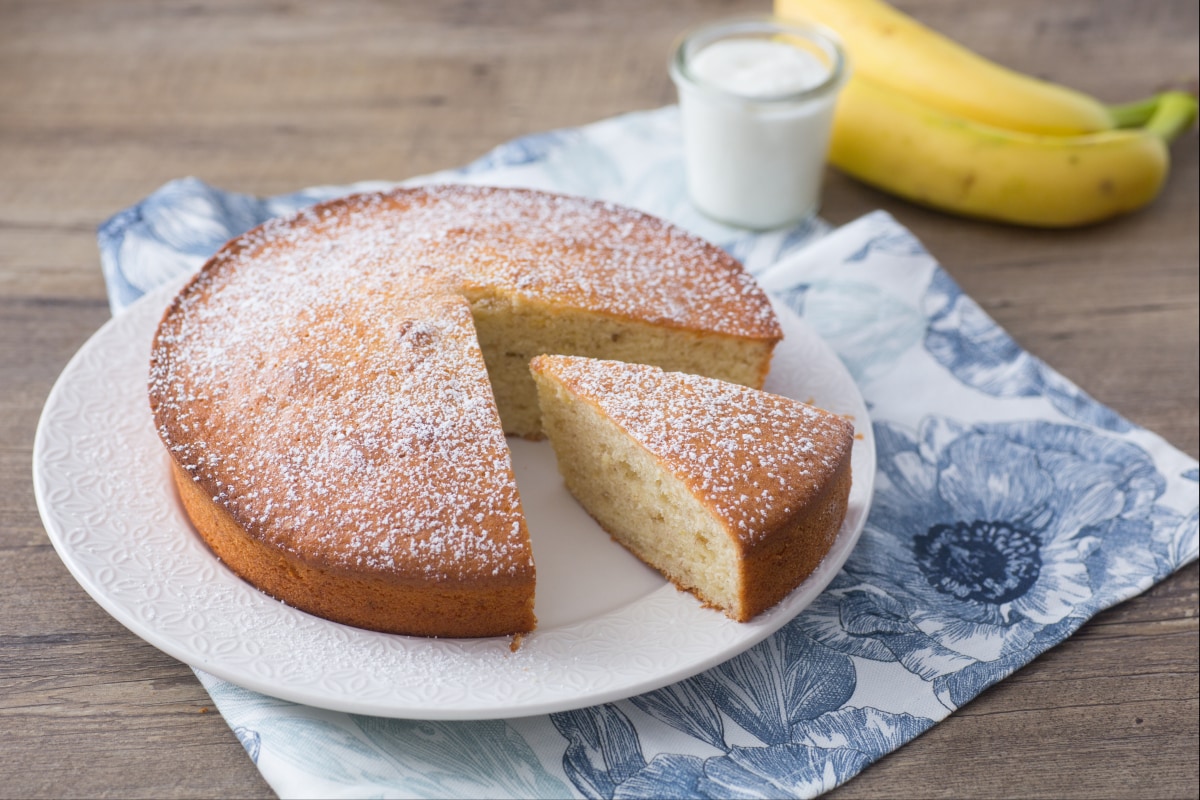 Tarta de plátano y yogur