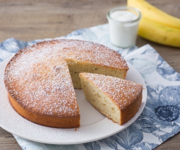 Tarta de plátano y yogur