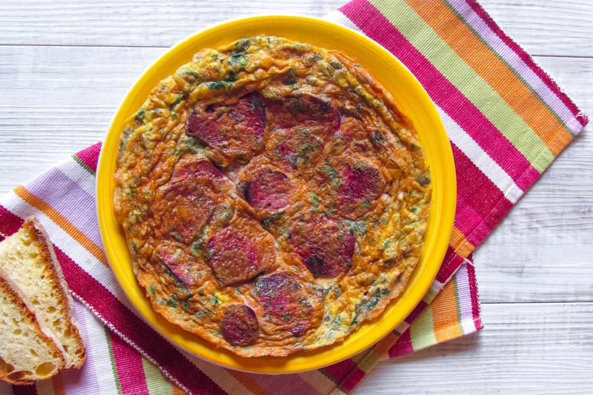 Tortilla de remolachas rojas
