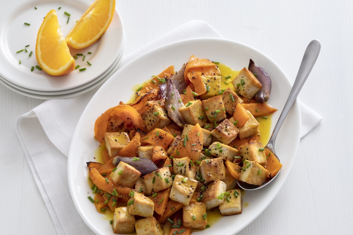 Tofu marinado en cerveza