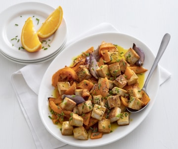 Tofu marinado en cerveza