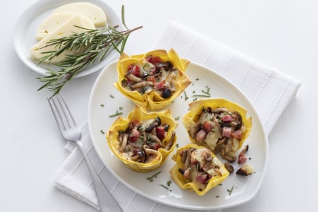 Cupcake de lasaña con pioppini