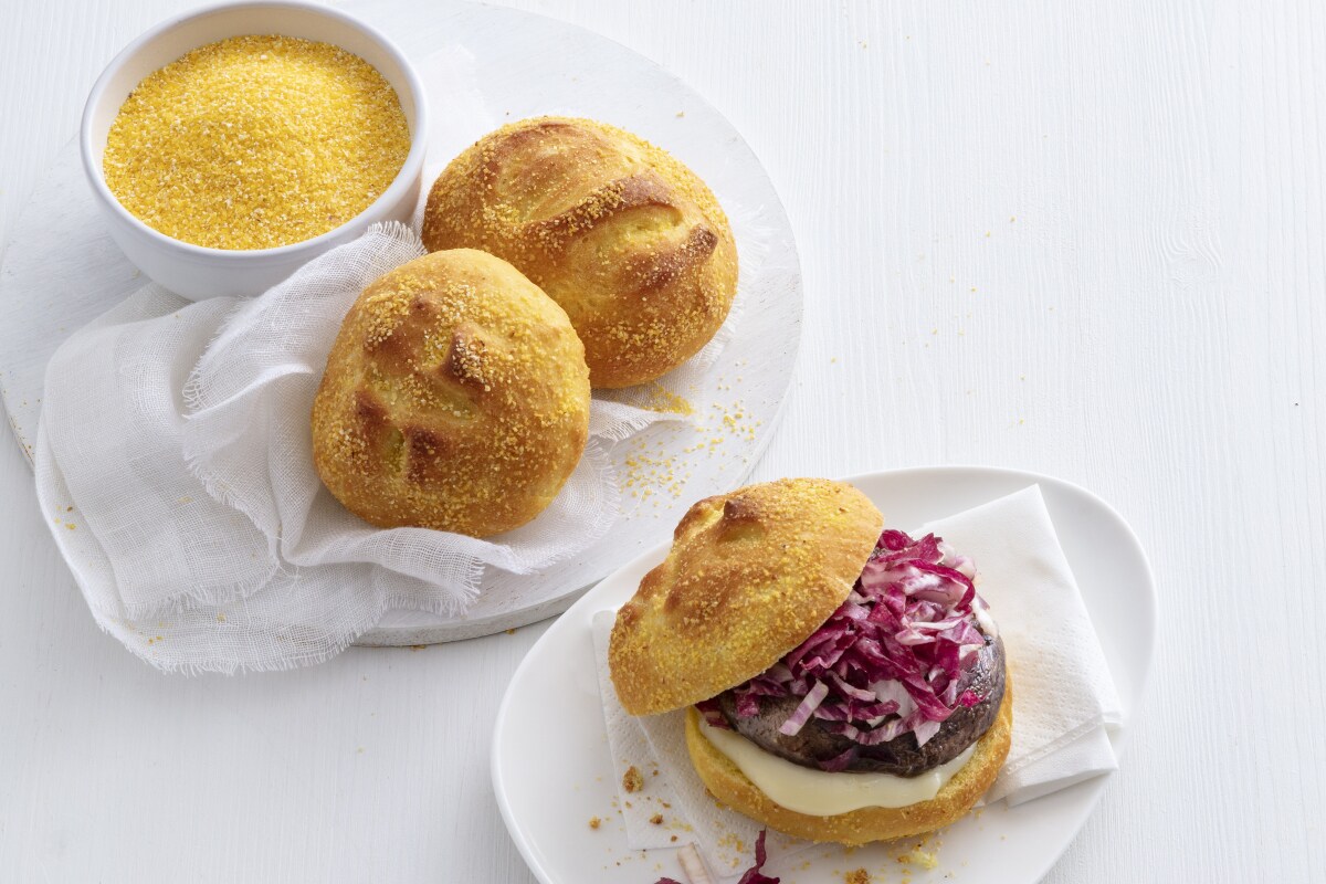 Cornbread burger con boletus