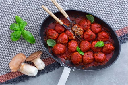Albóndigas con setas