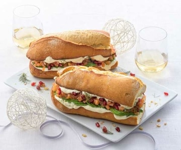 Demi baguette con salmón