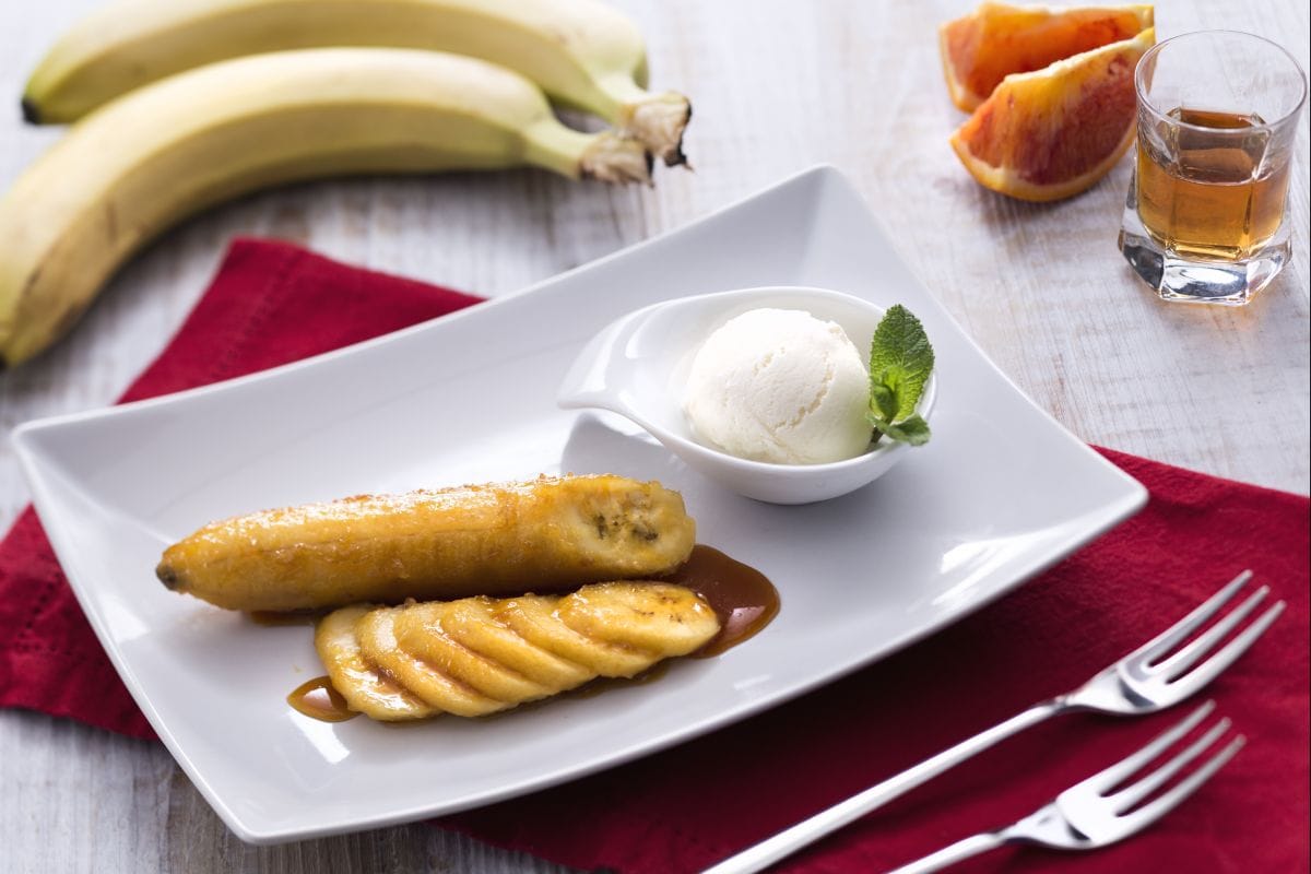Bananas flambeadas