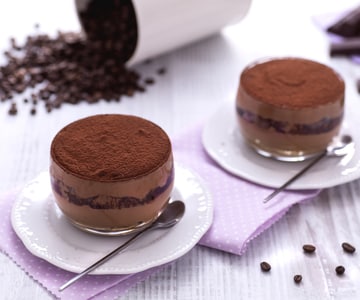 Tiramisú con crema de chocolate