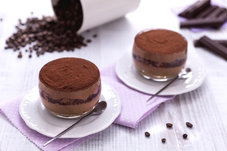 Tiramisú con crema de chocolate