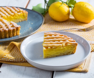 Tarta de limón con masa quebrada al aceite