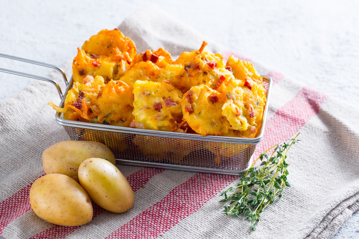 Tortitas de patata y speck