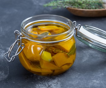 Calabaza en aceite