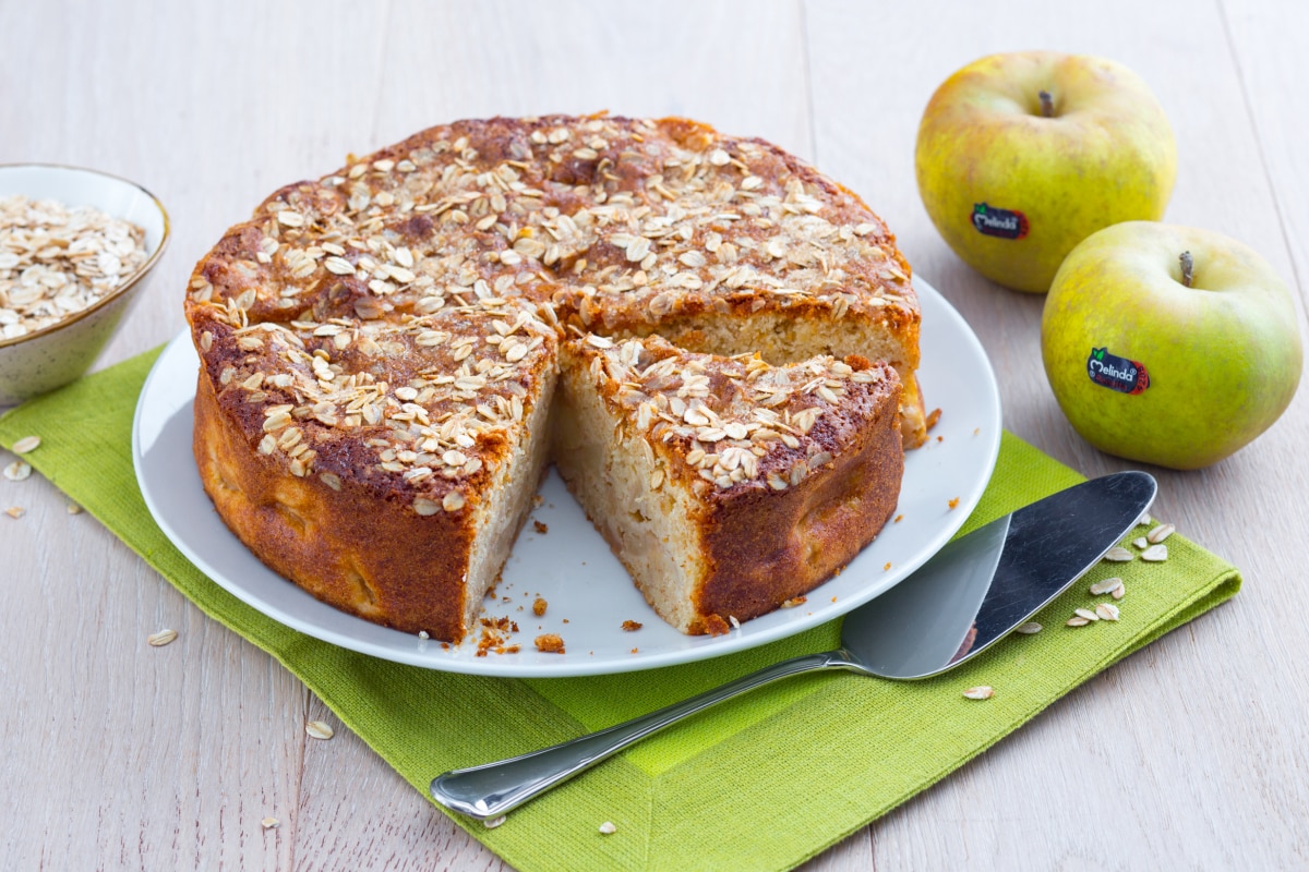Tarta de manzana a los 4 cereales