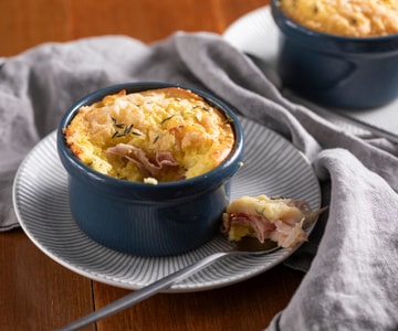 Terrina de patatas, queso y jamón