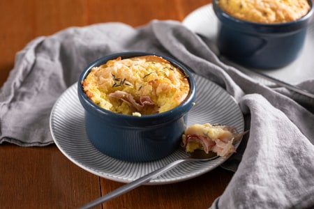 Terrina de patatas, queso y jamón