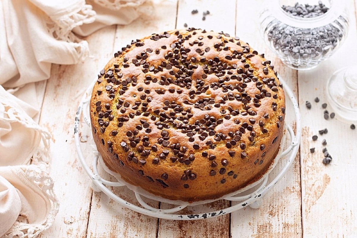 Tarta con chispas de chocolate