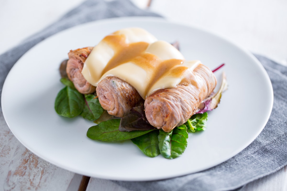Rollitos de carne con queso