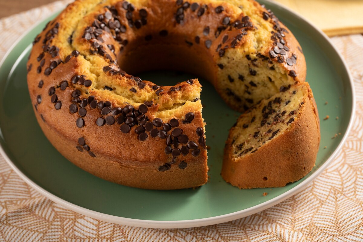 Bizcocho con chispas de chocolate