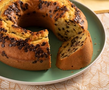 Bizcocho con chispas de chocolate
