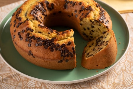 Bizcocho con chispas de chocolate